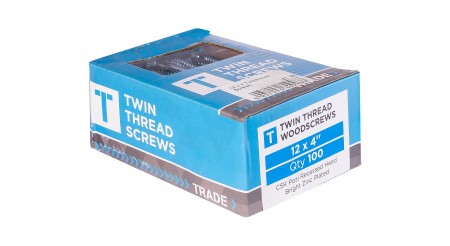 12 x 4" Twinthread Screws