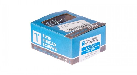 6 x 1 1/4" Twinthread Screws