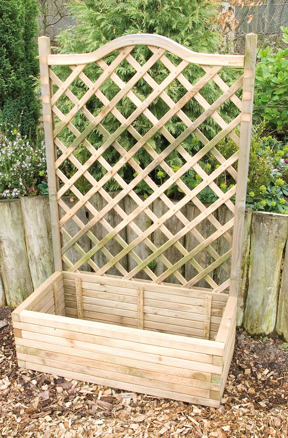 Wood Planter And Trellis - Woodworking is Easy