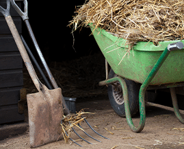 Earnshaws mucking out tools