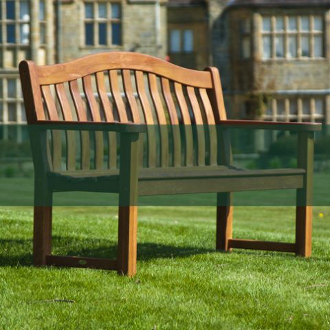 Wooden benches available from Earnshaws for your garden. Two seater and three seater picnic benches