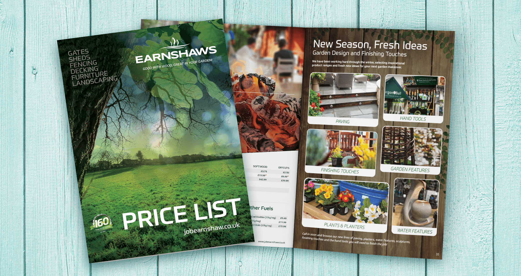 Earnshaws price list brochures