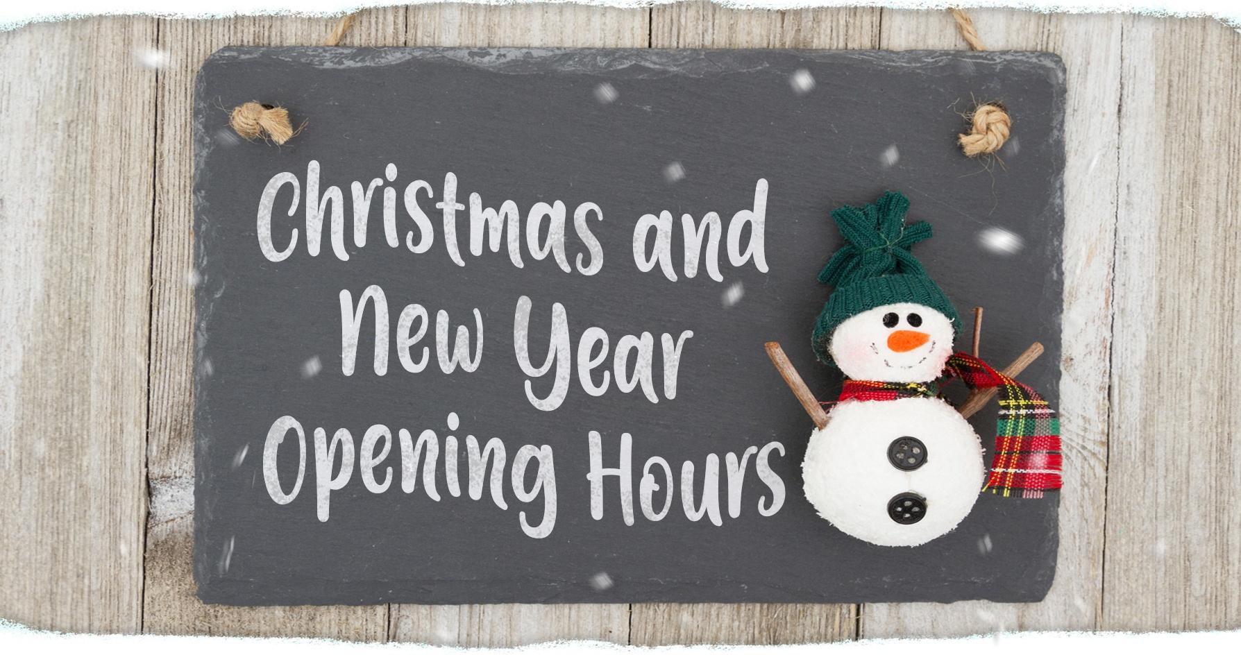 Christmas opening hours