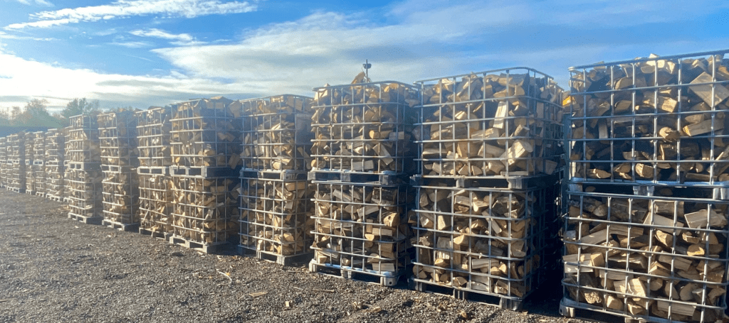 Firewood being seasoned at Midgley