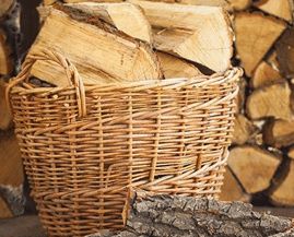 Firewood basket storage