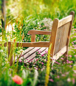 wooden bench