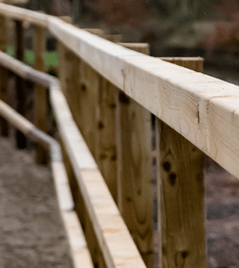 wooden rail