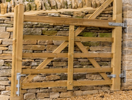 wooden security gate
