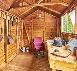 Quality Wooden shed interior