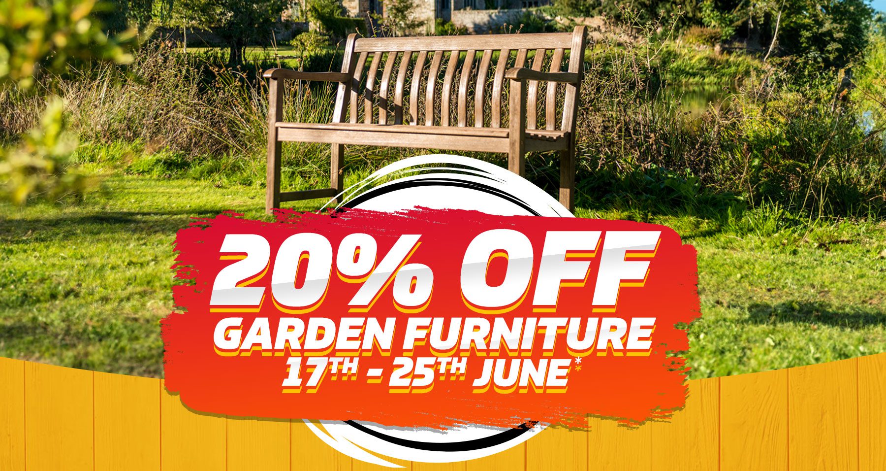 20% off garden furniture