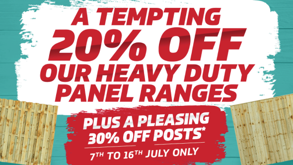 Tempting deals on fence panels and posts this summer