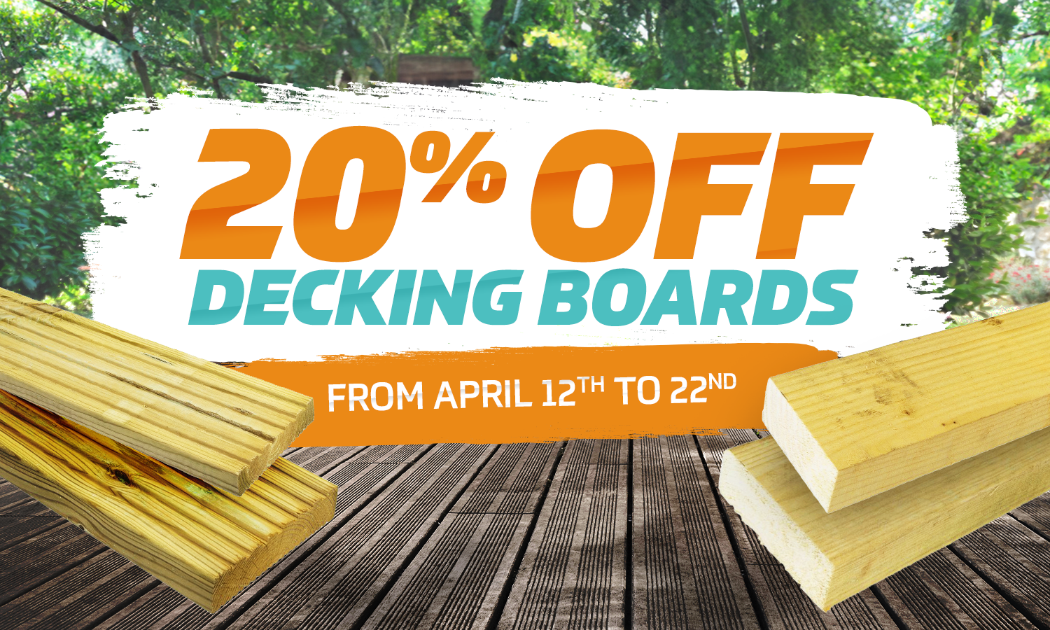 20% Off Decking Boards