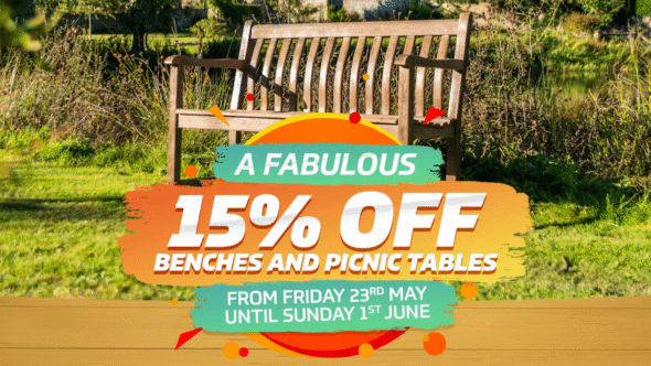 15% Off Benches And Picnic Tables