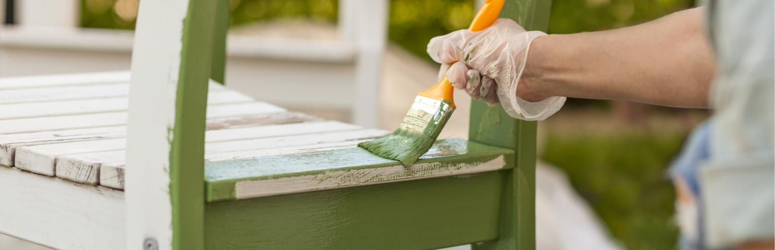 green wood paint