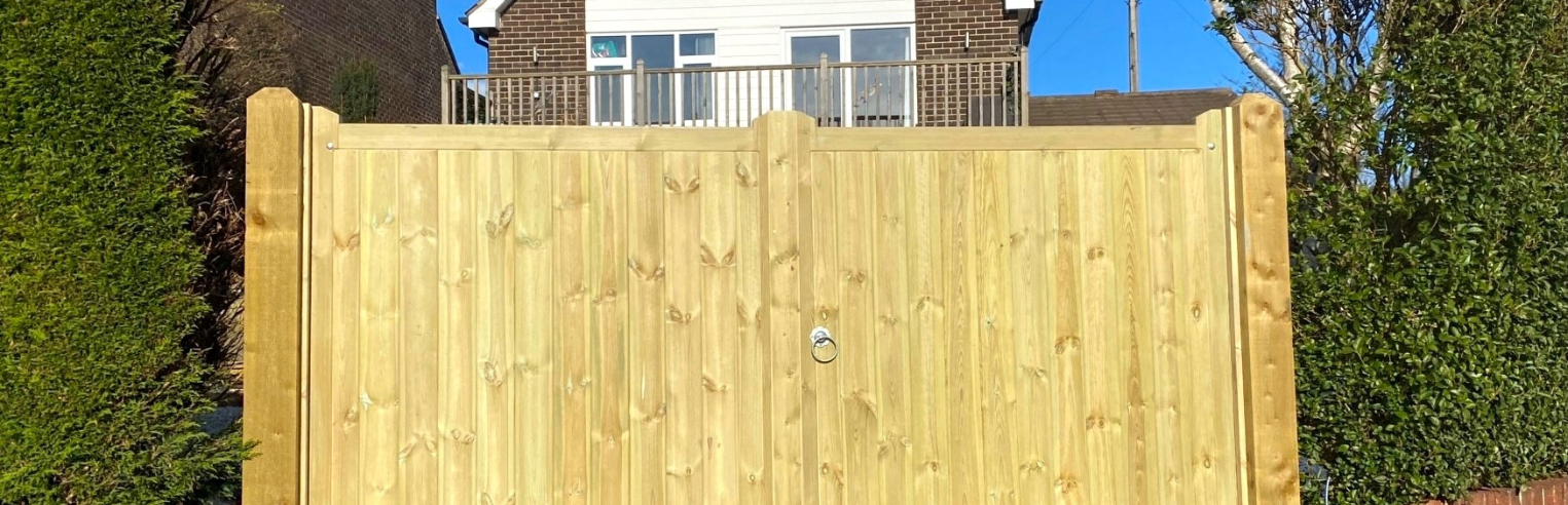 Bespoke timber driveway gates