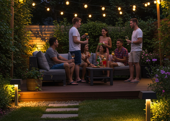outdoor entertainment area